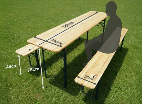 Drevený pivný set - 180cm