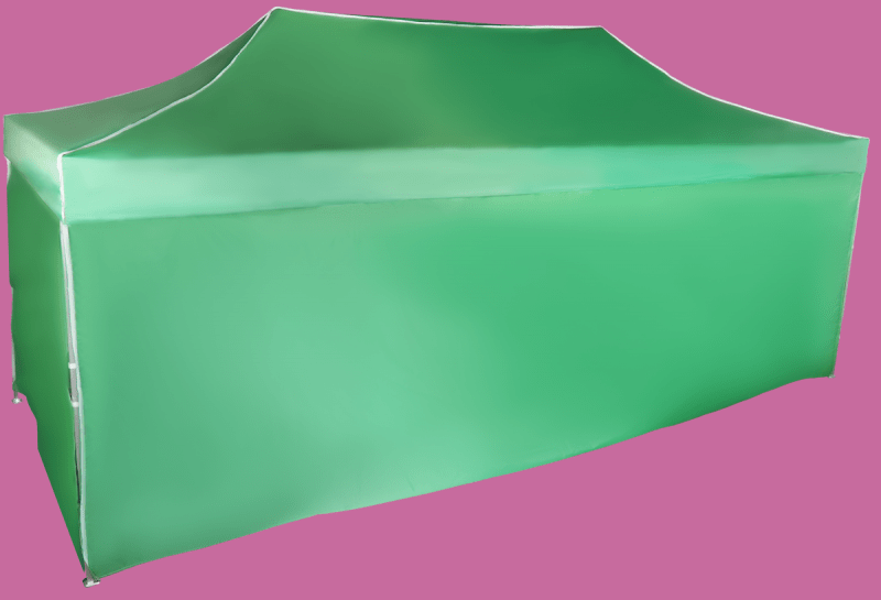 Nůžkový stan 3x6m hliníkový, Zelená, 4 boční plachty